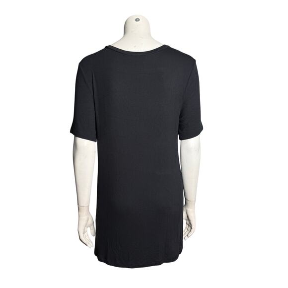 Universal Standard Scoop Neck Tee Women's Small 14-16 Black Modal Short Sleeve - Picture 2 of 5